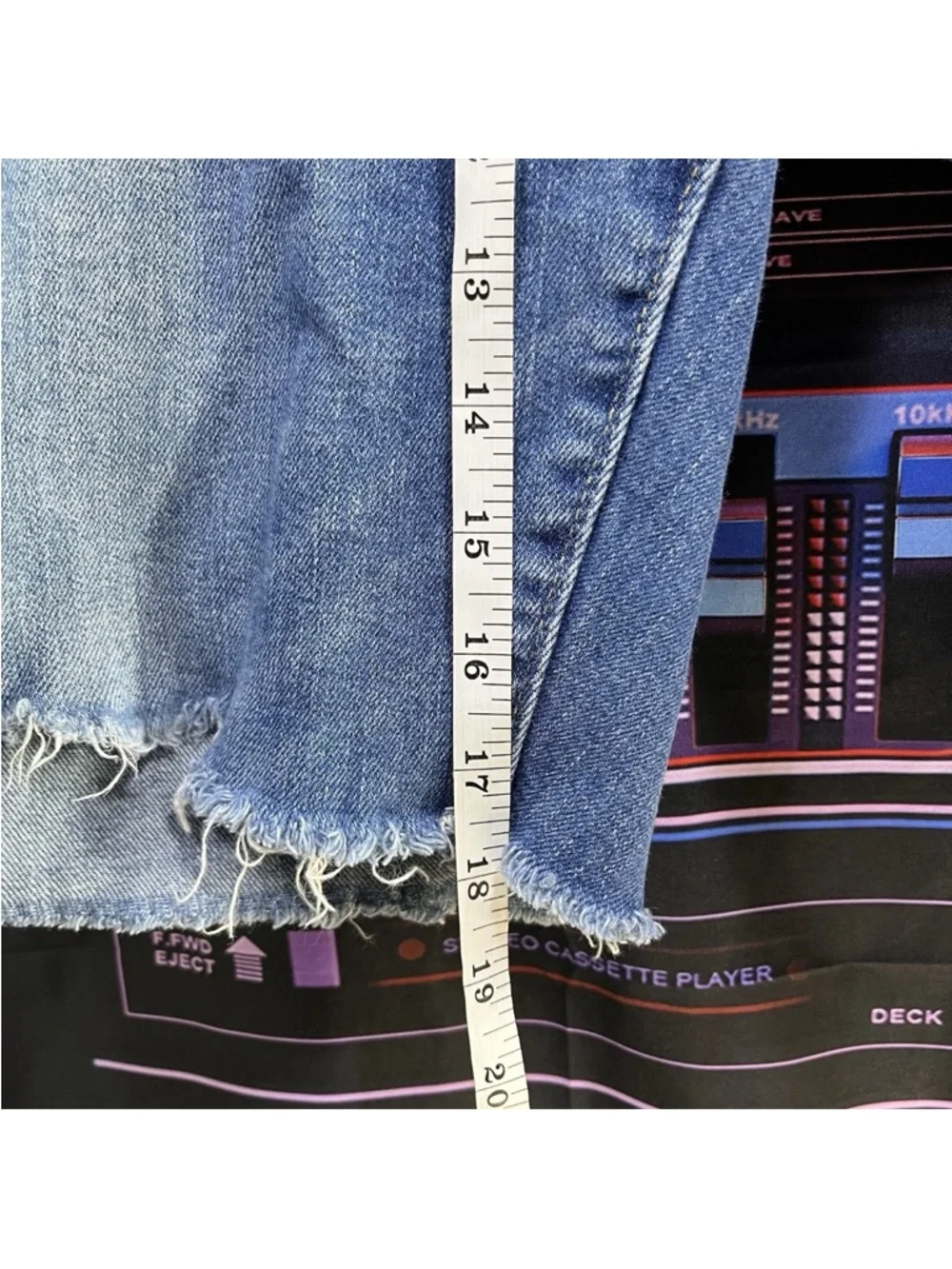 Lucky Brand Blue Embroidered Distressed Denim Shorts - Picture 4 of 11